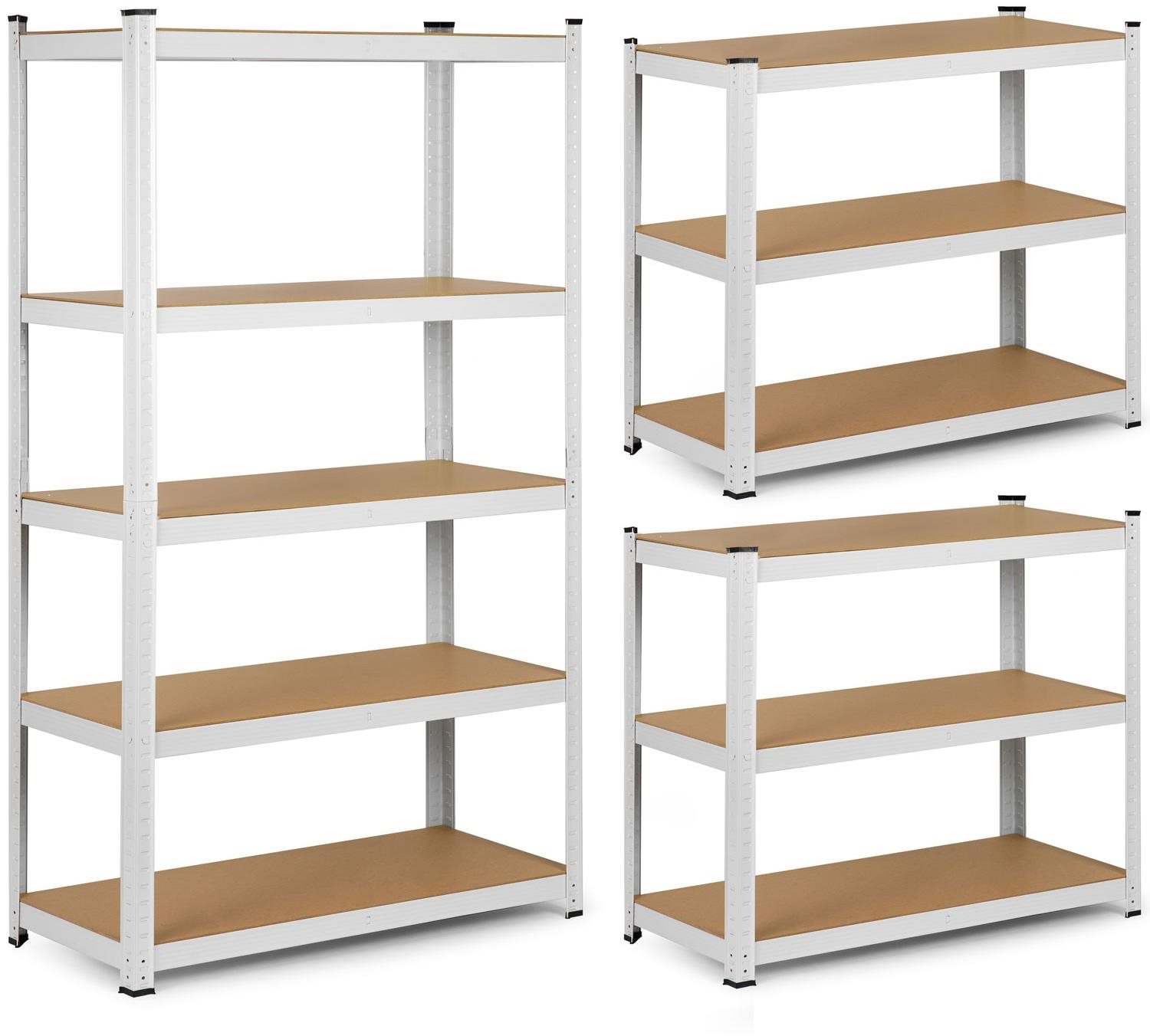 Humberg Kovový regál 150 × 75 × 30 cm biely Regál