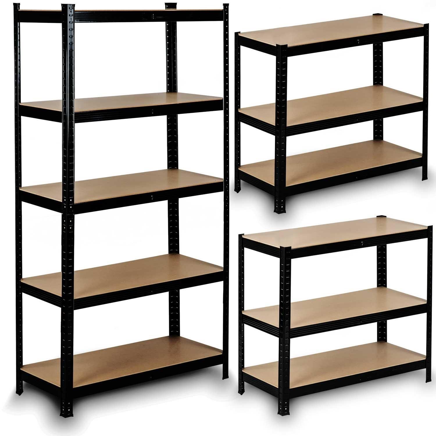 Humberg Kovový regál 150 × 75 × 30 cm čierny Regál
