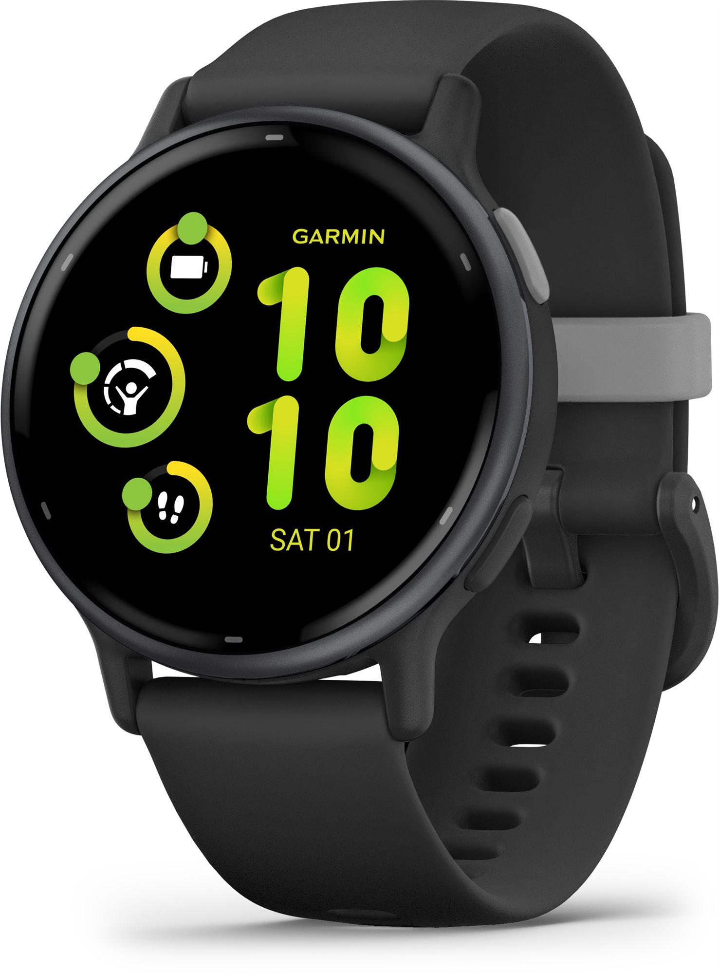 Garmin Vívoactive 5 fekete, szilikon szíjjal Okosóra