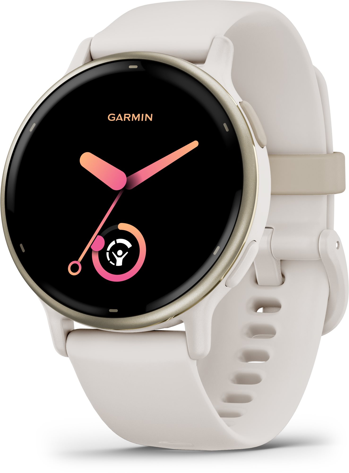Garmin Vívoactive 5 elefántcsont krémarany, szilikon szíjjal Okosóra