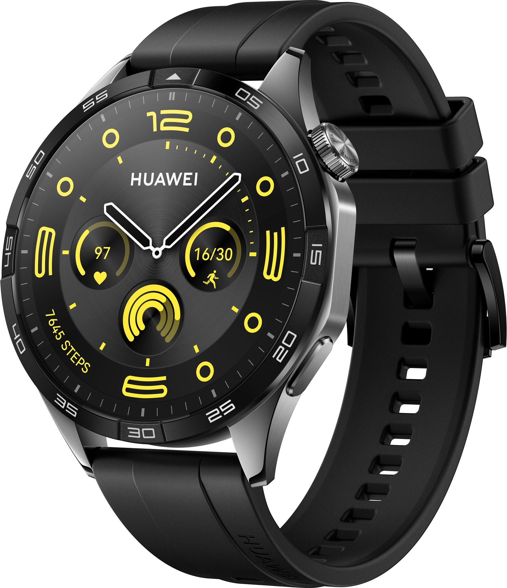 Huawei Watch GT 4 46 mm Black Fluoroelastomer Strap Chytré hodinky