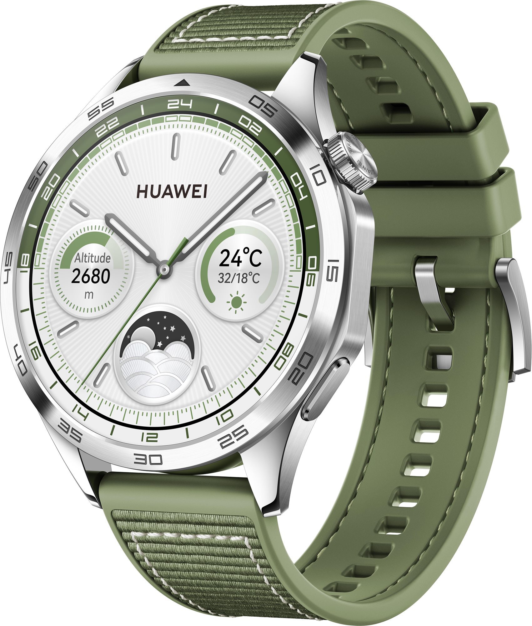 Huawei Watch GT 4 46 mm Green Composite Strap Smart hodinky