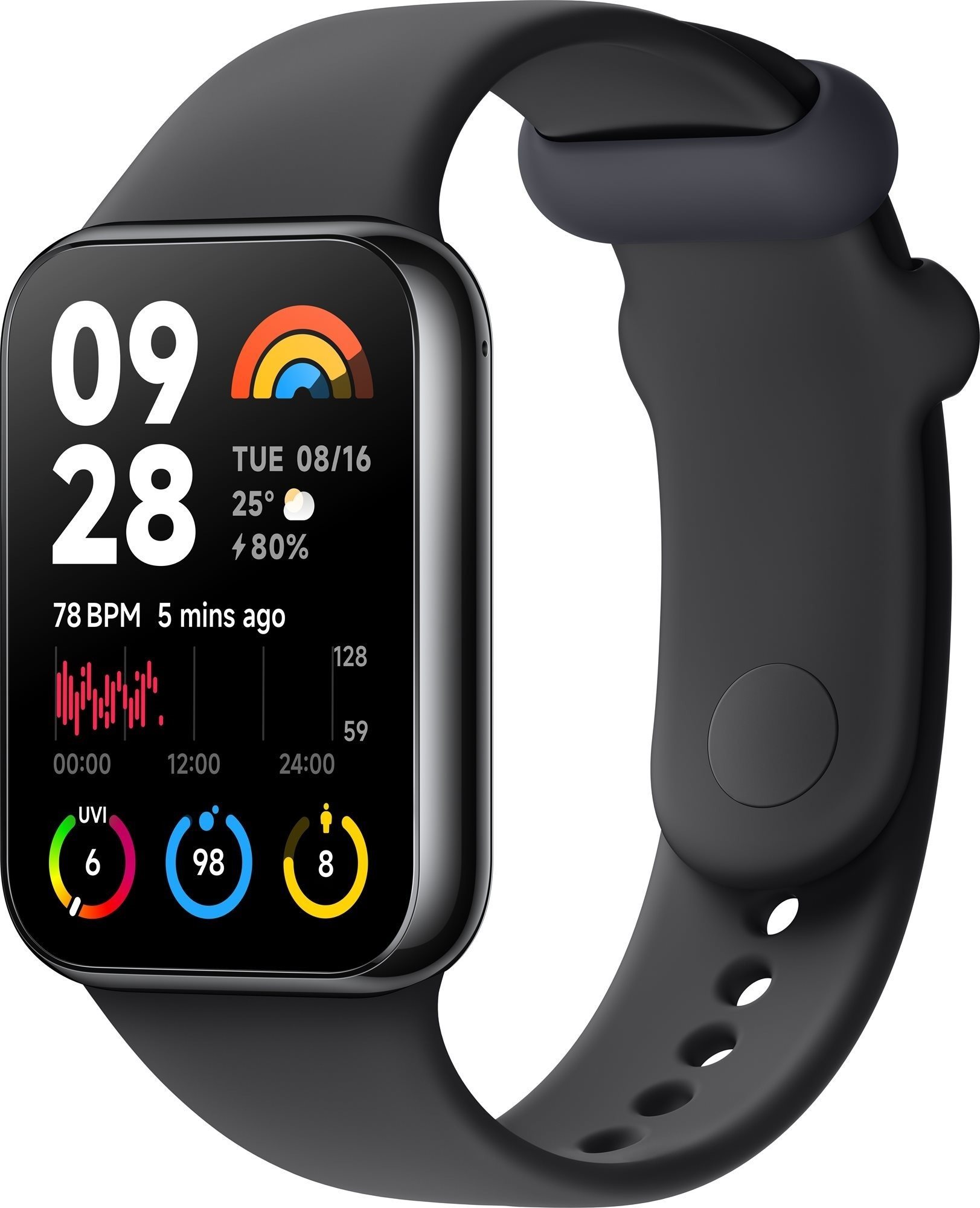 Xiaomi Smart Band 8 Pro, fekete Okoskarkötő