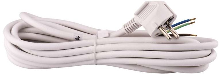 EMOS Flexo Cordon PVC 3×1,5mm2, 5m, blanc Câble alimentation