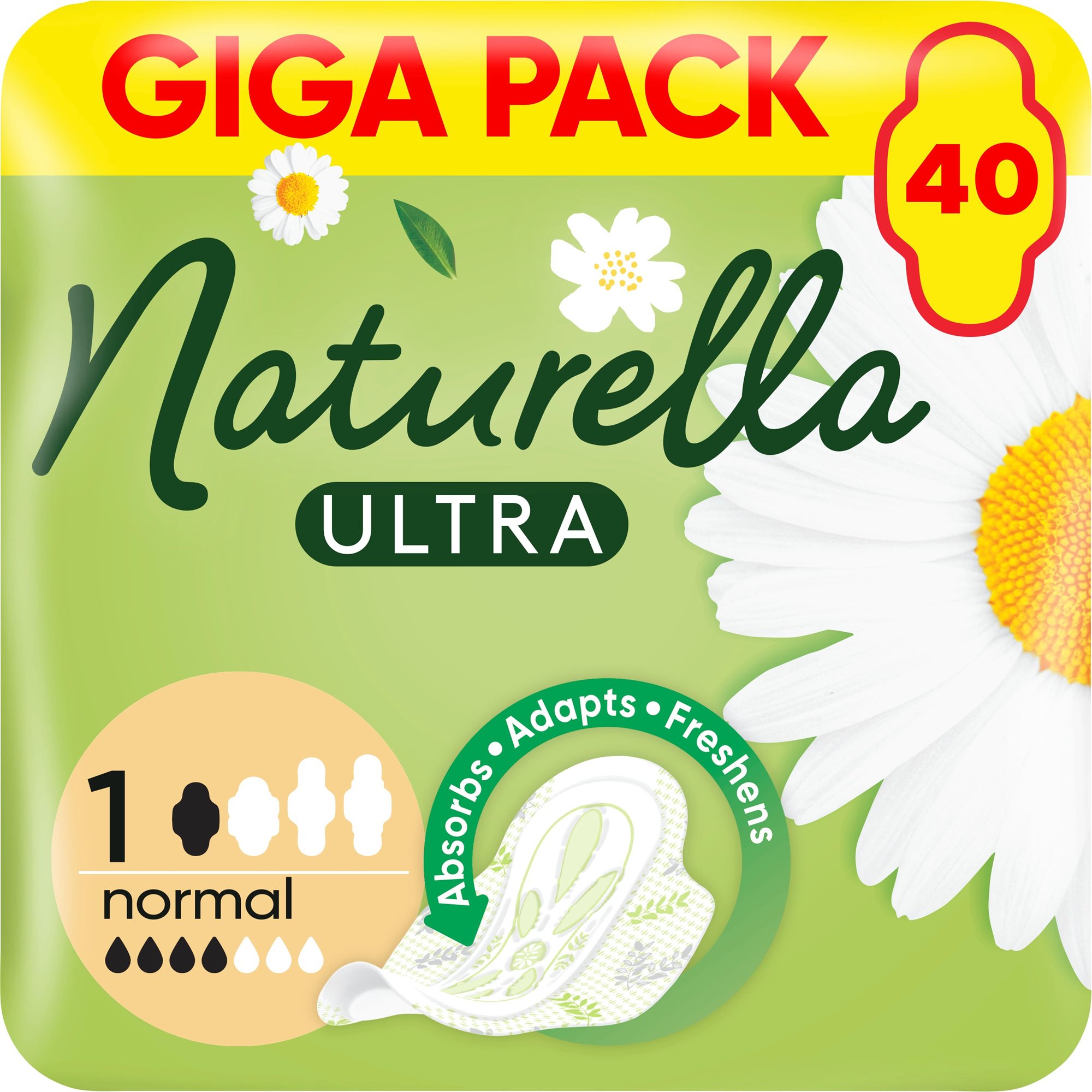 NATURELLA Ultra Camomile 40 ks Menštruačné vložky