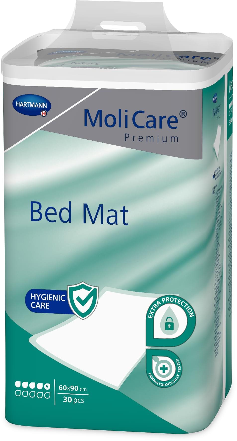 MOLICARE Bed Mat 5 kvapiek 90 × 60 cm 30 ks Absorpčná podložka