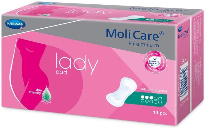 MOLICARE Lady Inkontinencia betét 3 csepp 14 db Inkontinencia betét