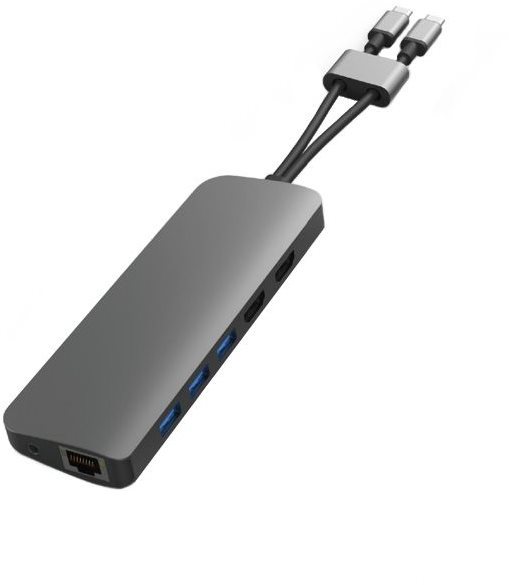 HyperDrive VIPER 10 in 2 USB-C Hub, Grey Port Replicator