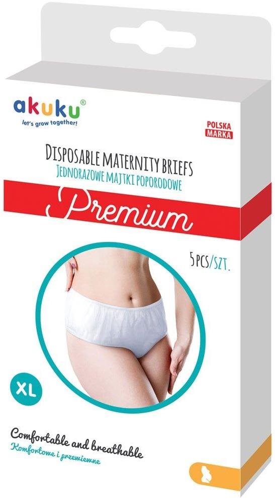 AKUKU jednorazové popôrodné nohavičky Premium veľ. XL, 5 ks...