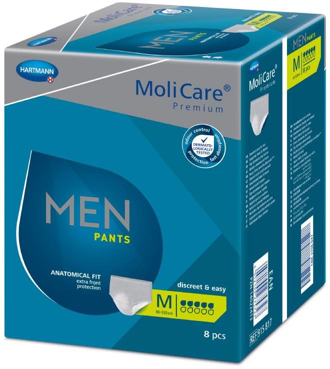MoliCare Premium Men Pants 5 csepp M-es méret, 8 db Inkontinencia...