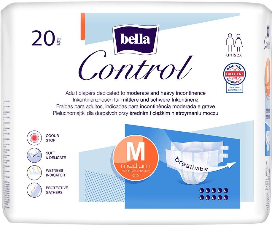 BELLA CONTROL Medium Diaper - 20 db Inkontinencia bugyi