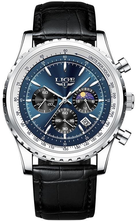 Lige Man 8989-9 silver blue Pánske hodinky
