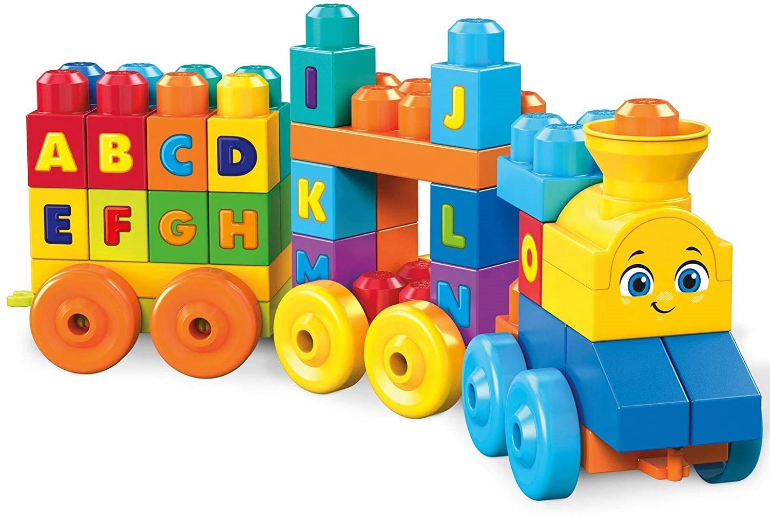 Mega Bloks Musical Toy Train with Letters Building Set
