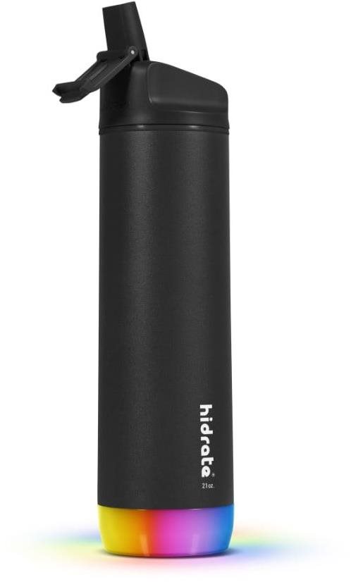 HidrateSpark Steel – smart fľaša so slamkou, 620 ml, čierna...