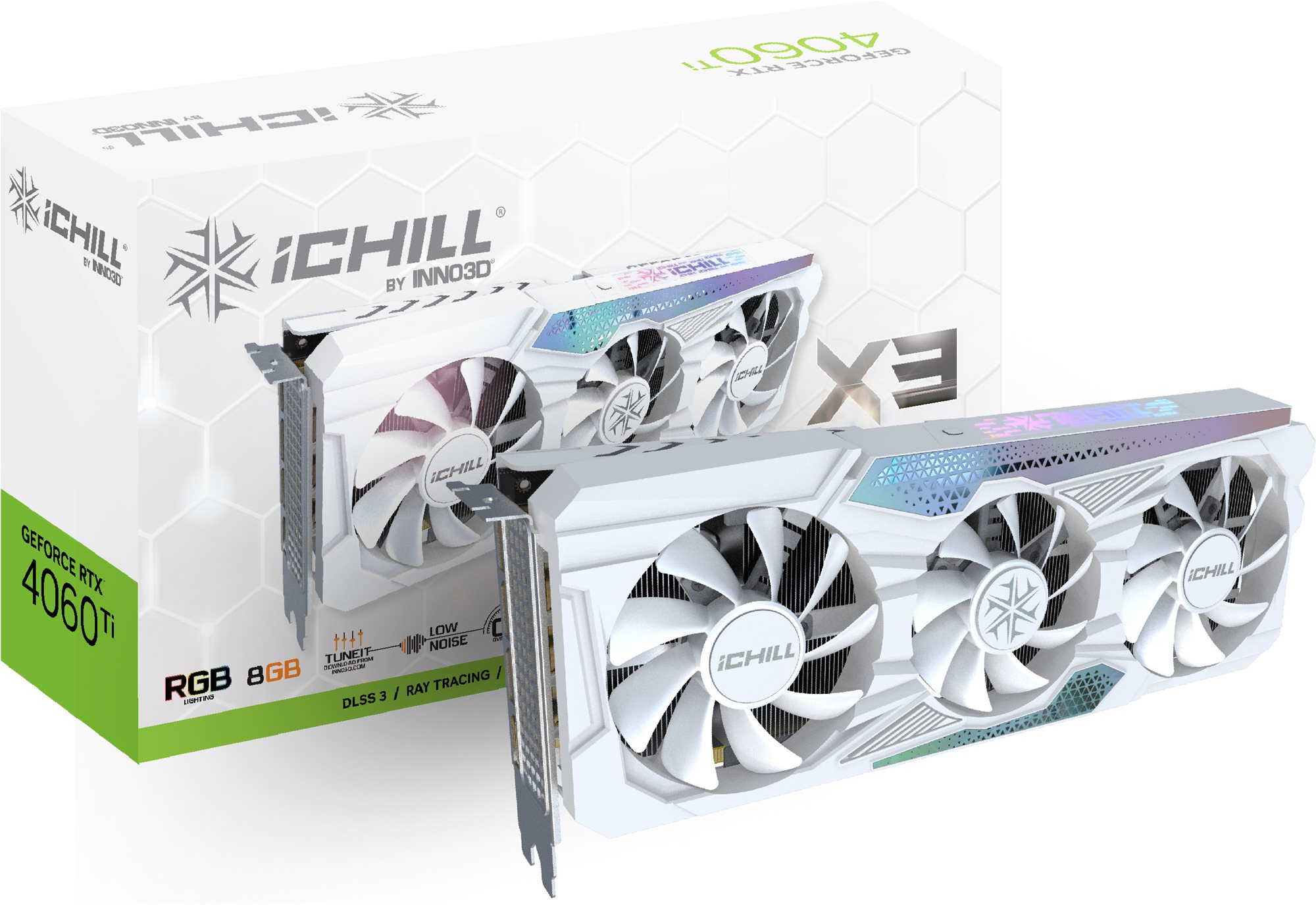 Inno3D GeForce RTX 4060 Ti iChill X3 8G White Grafikkarte