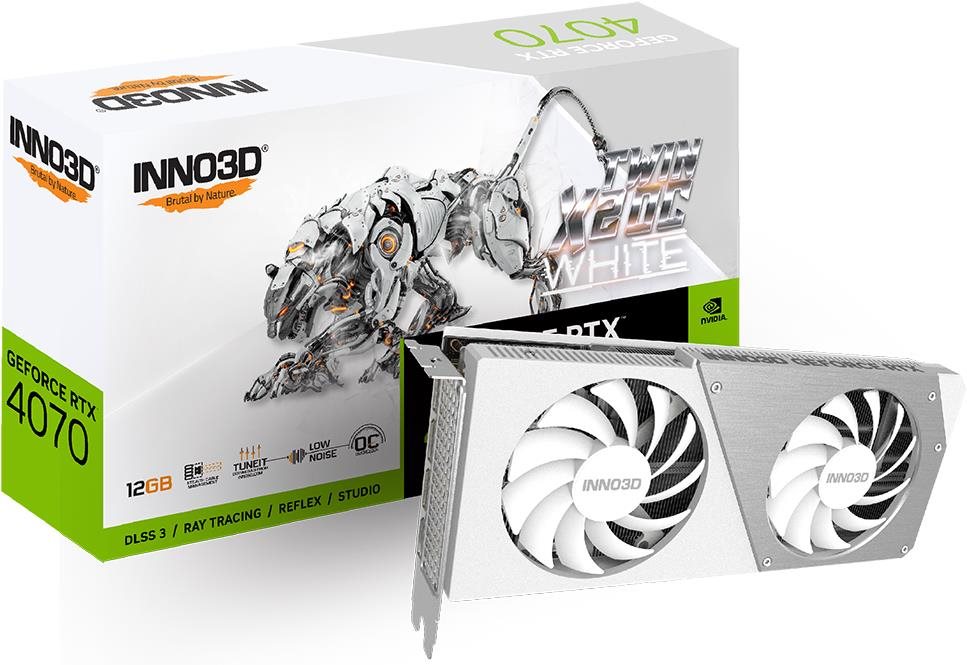 Inno3D GeForce RTX 4070 Twin X2 OC WHITE STEALTH Grafikkarte