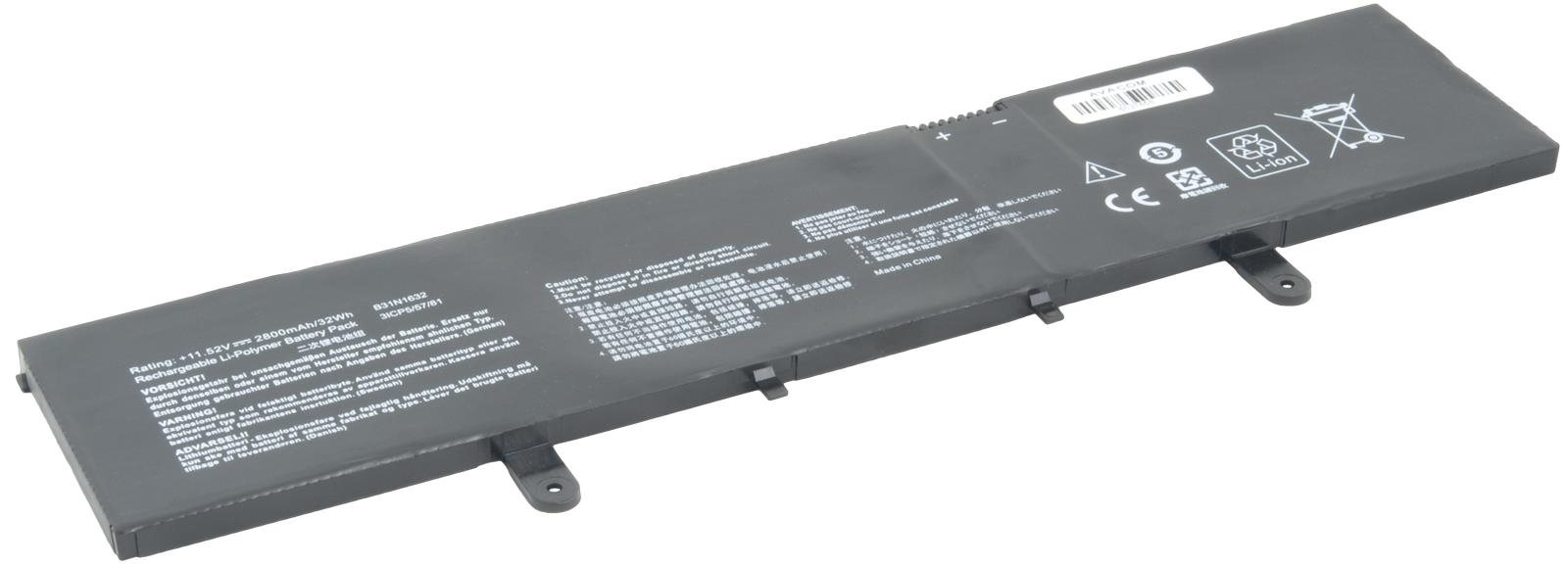 Avacom Asus VivoBook X405UA Li-Pol 11.52V 2800mAh 32Wh Laptop...