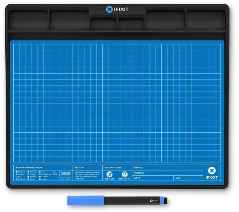 iFixit FixMat magnetická projektová podložka, 25 × 30 × 1,1 cm...