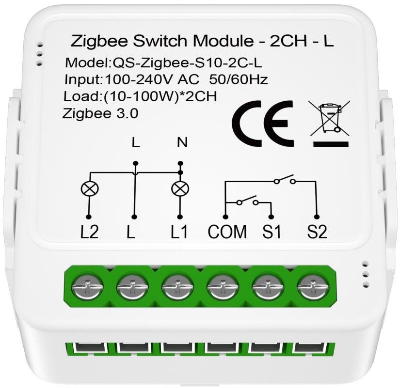 IMMAX NEO Smart kontroler (L) V8, 2-tlačítkový, Zigbee 3.0 Spínač