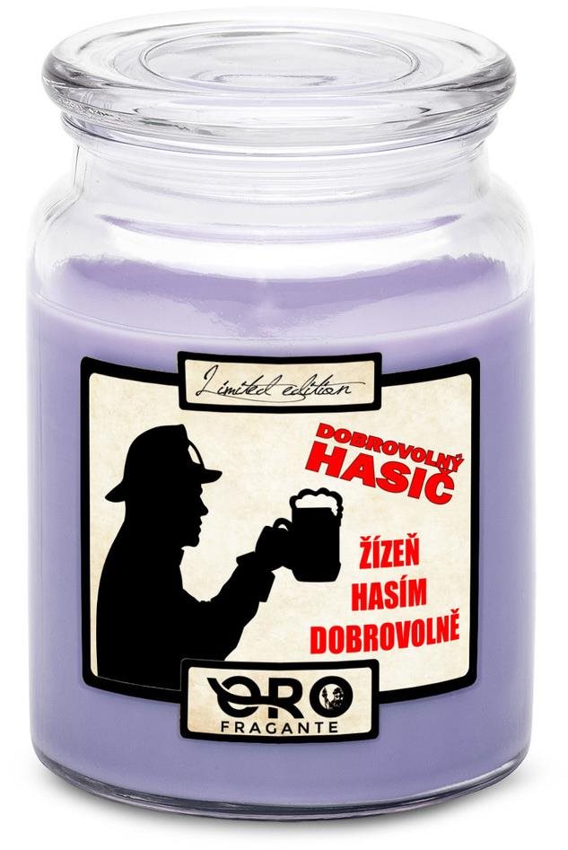 IMPAR Svíčka s vůní levandule - Dobrovolný hasič 500 g Svíčka