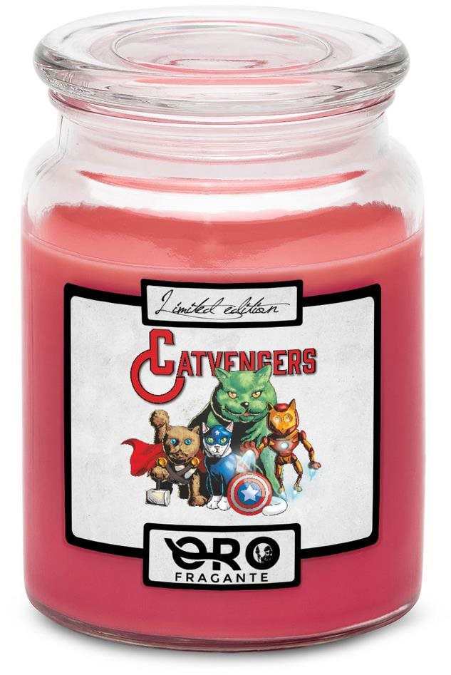 IMPAR Svíčka s vůní višní v čokoládě - Catvengers 500 g Svíčka
