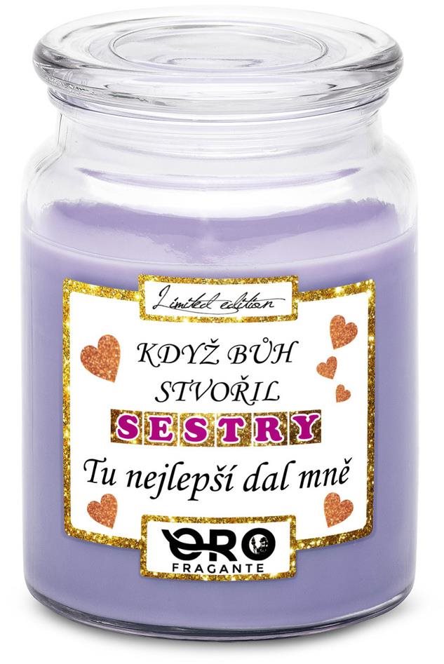 IMPAR Svíčka s vůní levandule - Když bůh stvořil sestry 500 g Svíčka
