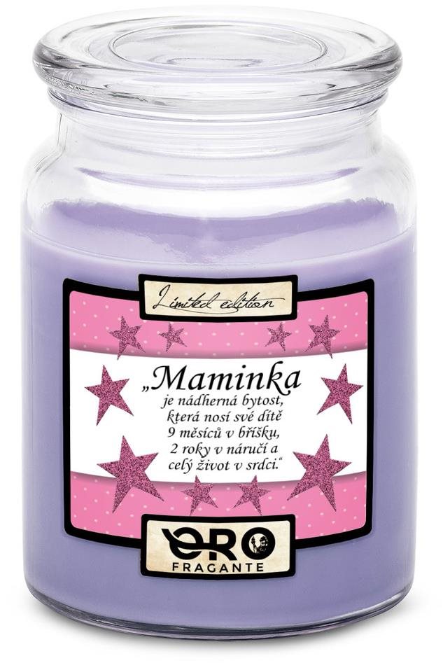 IMPAR Svíčka s vůní levandule - Maminka - život v srdci 500 g Svíčka