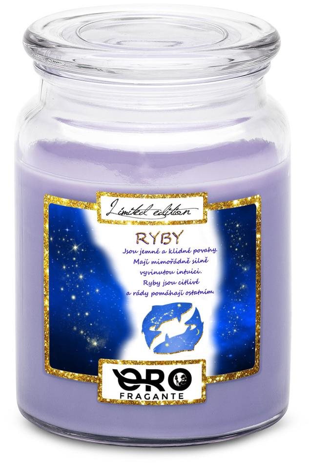 IMPAR Svíčka s vůní levandule - Ryby (21.1. - 20.3.) - modrá 500 g...