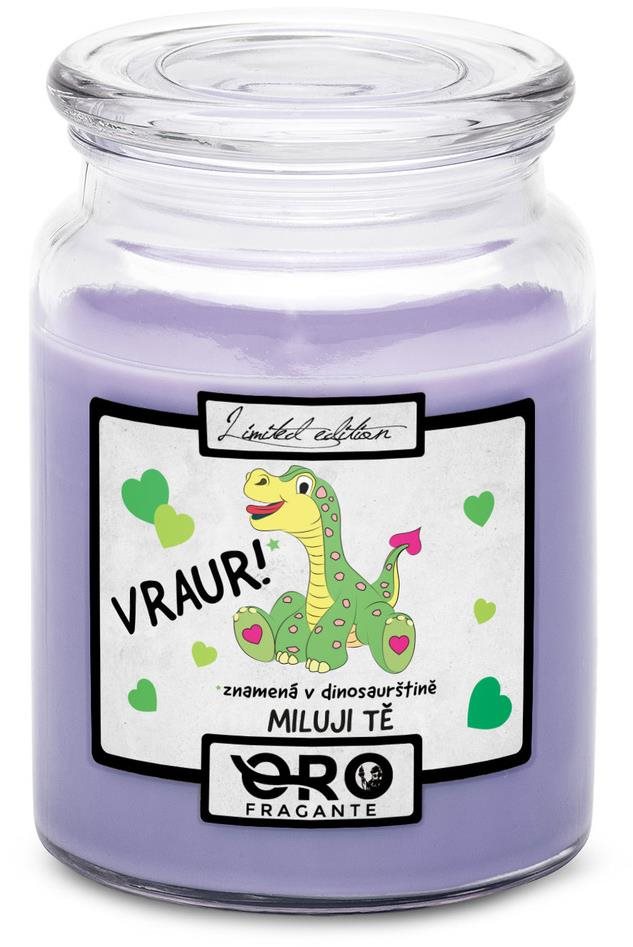 IMPAR Svíčka s vůní levandule - Vraur - miluji tě 500 g Svíčka