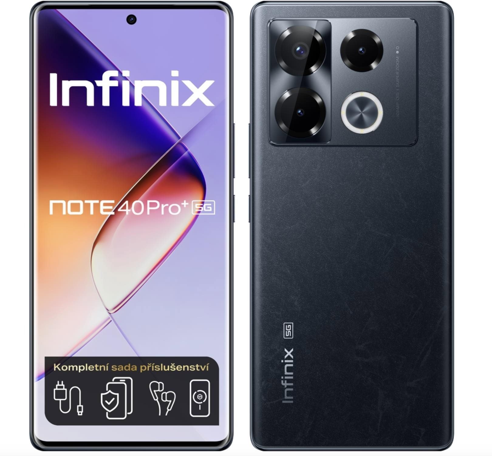 Infinix Note 40 PRO+  5G 12GB/256GB Obsidian Black Handy
