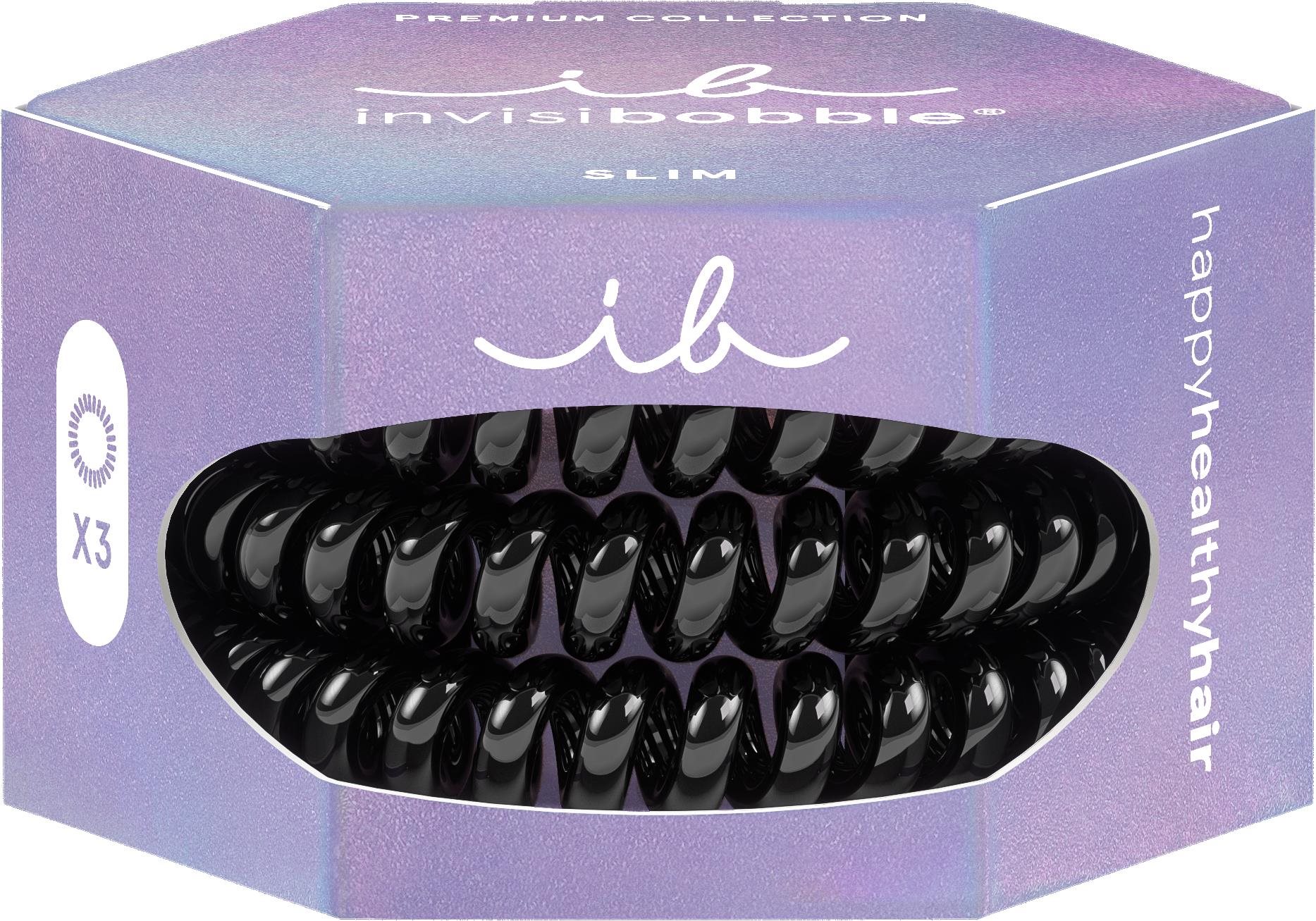 invisibobble® SLIM PREMIUM True Black Gumičky do vlasov