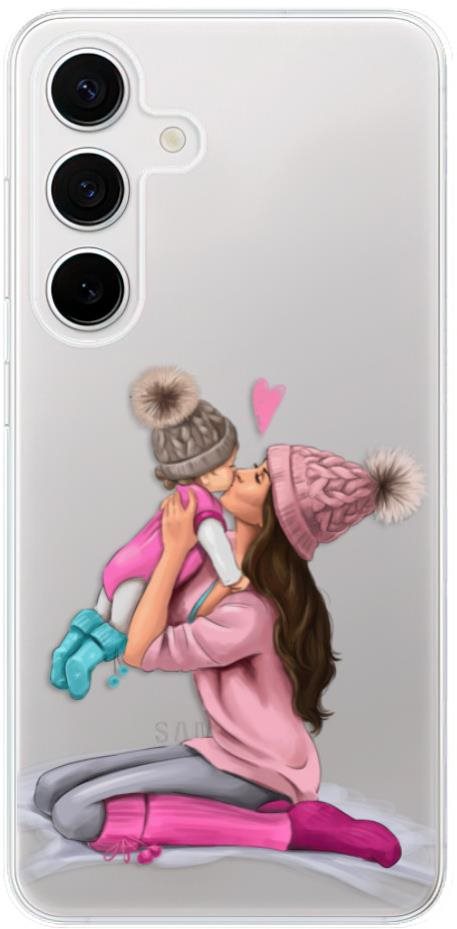 iSaprio Kissing Mom – Brunette and Girl – Samsung Galaxy S24 Kryt...
