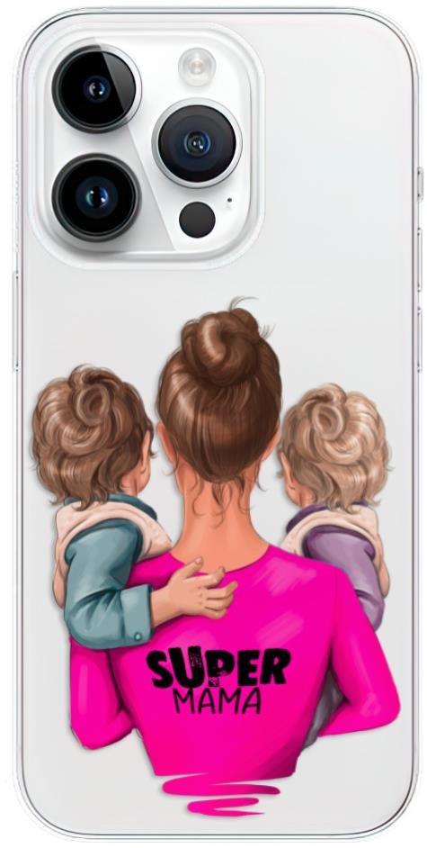 iSaprio Super Mama pro Two Boys na iPhone 15 Pro Kryt na mobil
