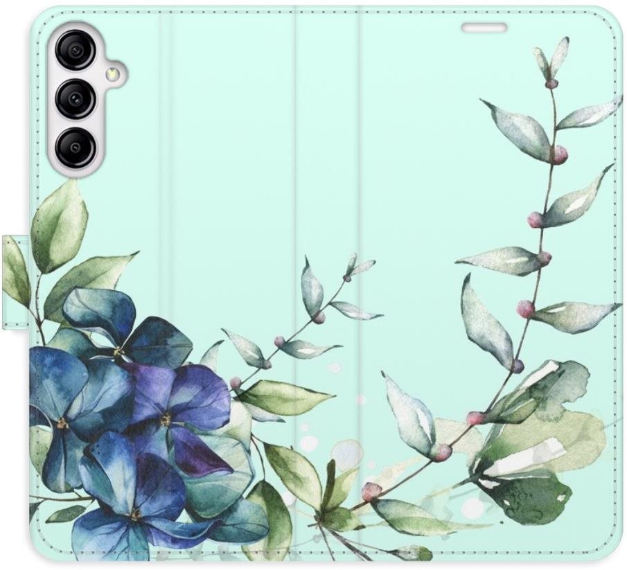 iSaprio flip puzdro Blue Flowers pre Samsung Galaxy A14/A14 5G Kryt...