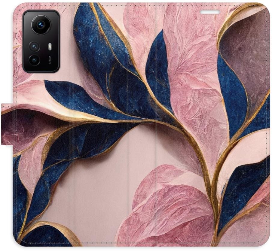 iSaprio flip pouzdro Pink Leaves pro Xiaomi Redmi Note 12S Kryt na...