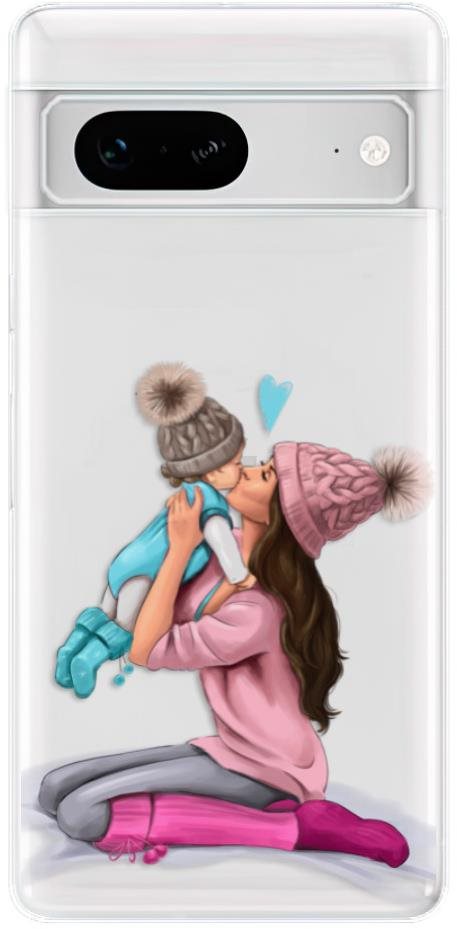iSaprio Kissing Mom Brunette and Boy pre Google Pixel 7 5G Kryt na...