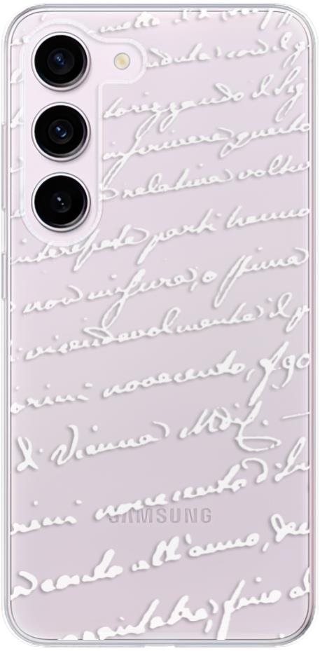 iSaprio Handwriting 01 white pre Samsung Galaxy S23 5G Kryt na mobil