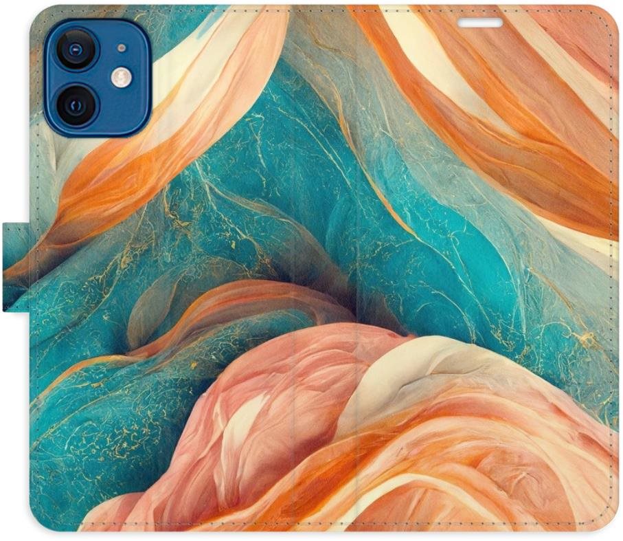iSaprio flip puzdro Blue and Orange pre iPhone 12 mini Kryt na mobil
