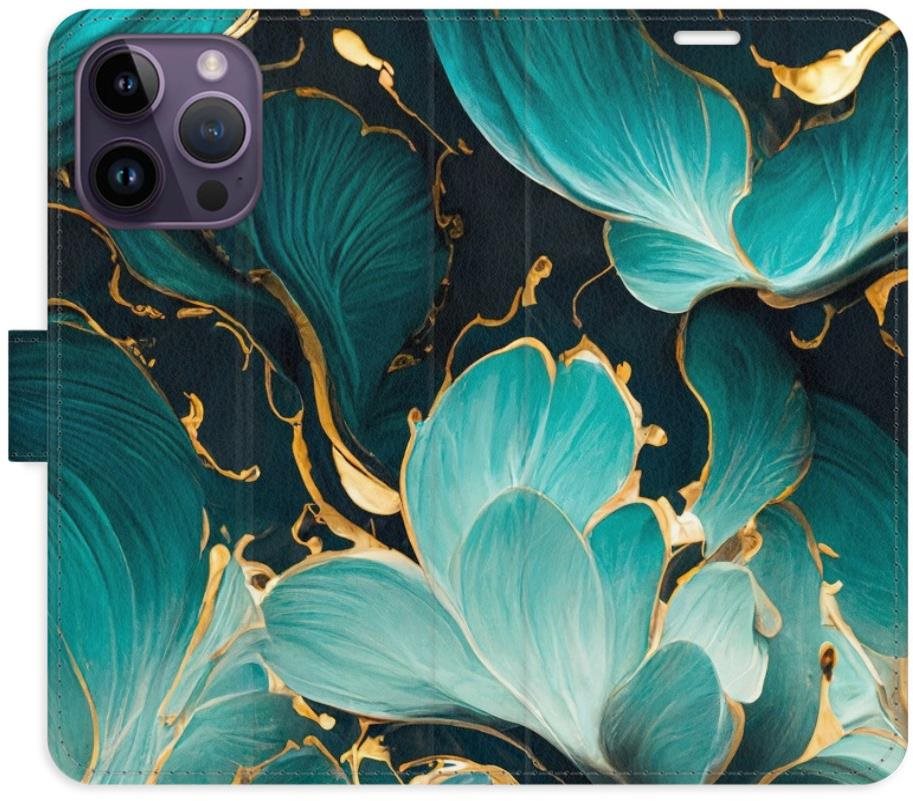 iSaprio flip puzdro Blue Flowers 02 pre iPhone 14 Pro Max Kryt na...