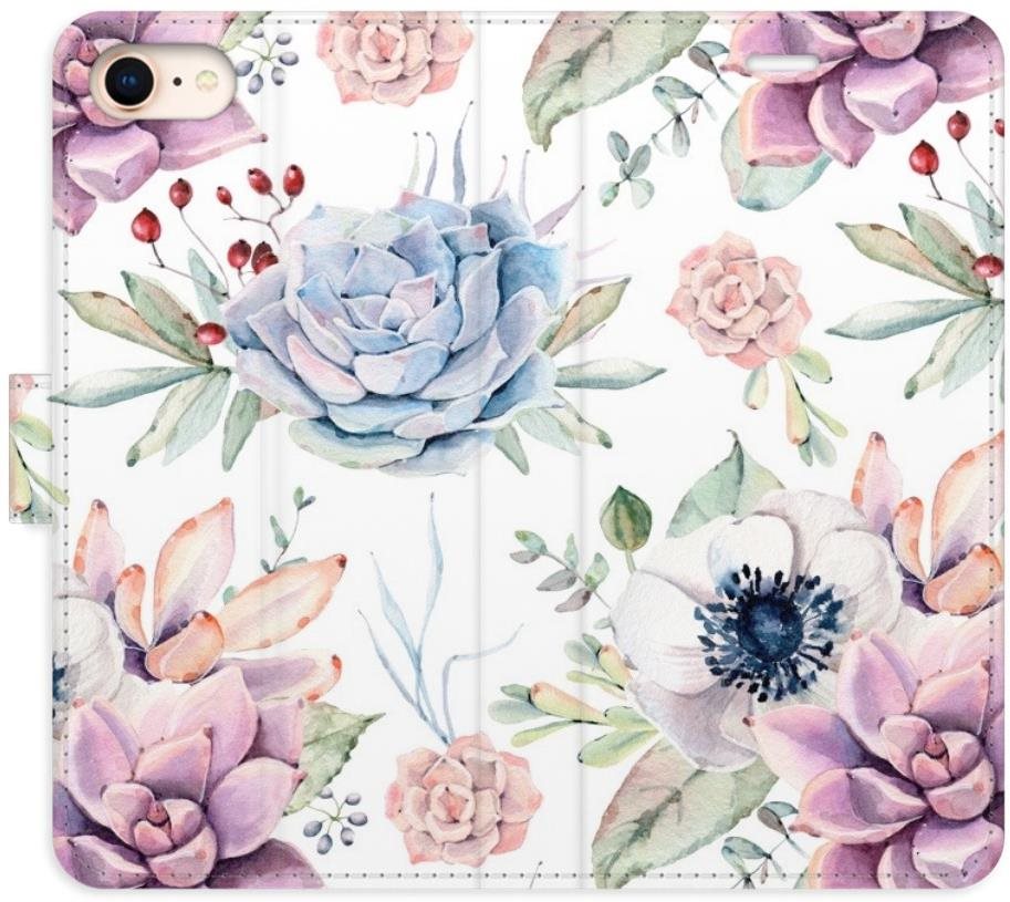 iSaprio flip puzdro Succulents Pattern na iPhone 7/8/SE 2020 Kryt...