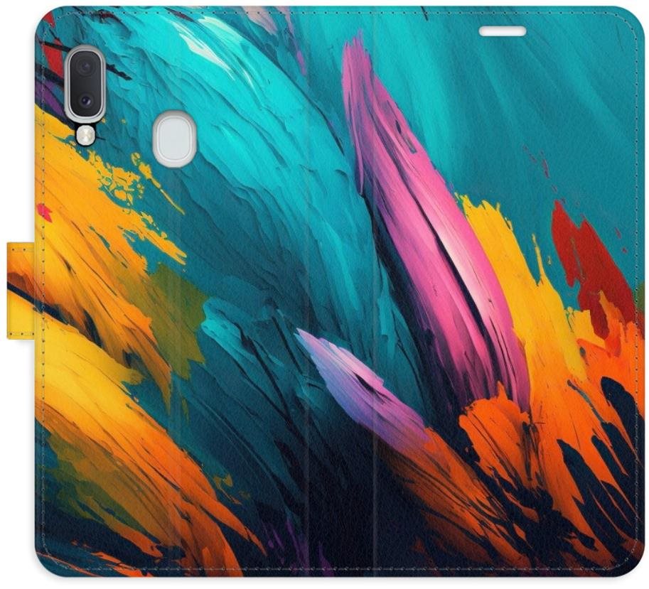 iSaprio flip puzdro Orange Paint 02 pre Samsung Galaxy A20e Kryt na...