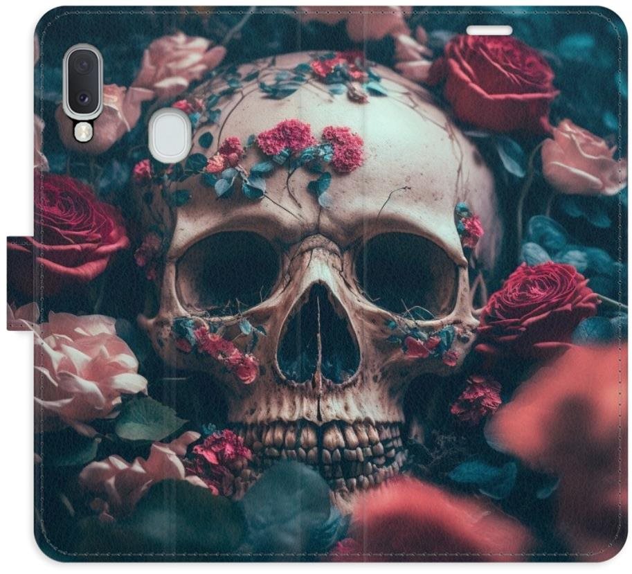 iSaprio flip puzdro Skull in Roses 02 na Samsung Galaxy A20e Kryt...