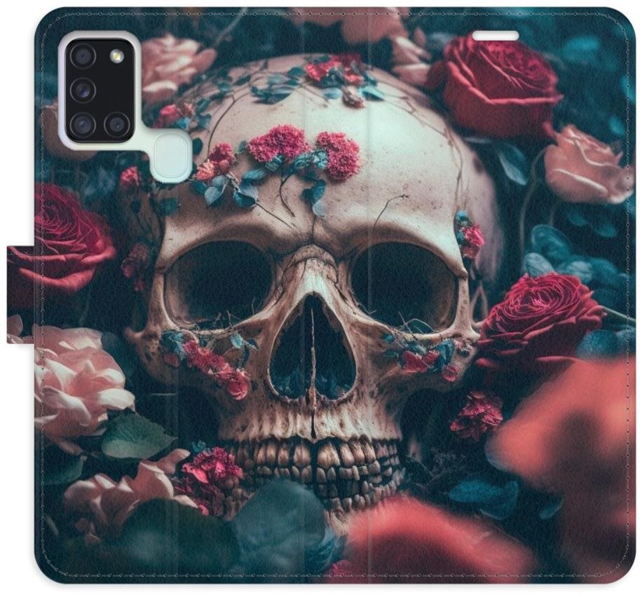 iSaprio flip puzdro Skull in Roses 02 na Samsung Galaxy A21s Kryt...