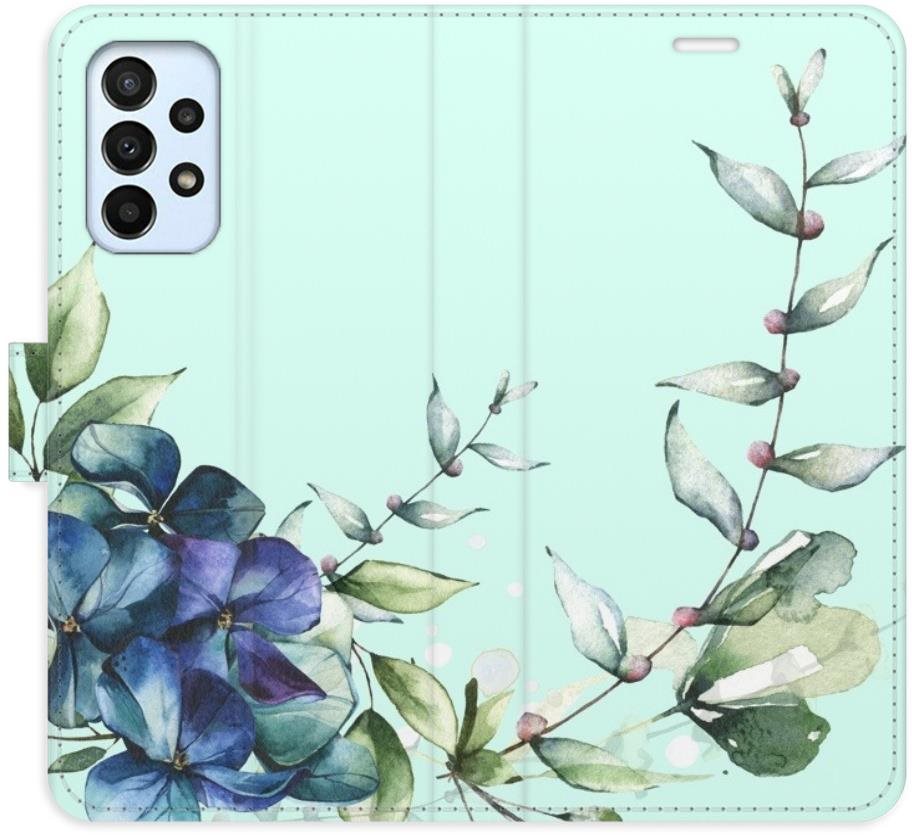iSaprio flip puzdro Blue Flowers pre Samsung Galaxy A23/A23 5G Kryt...