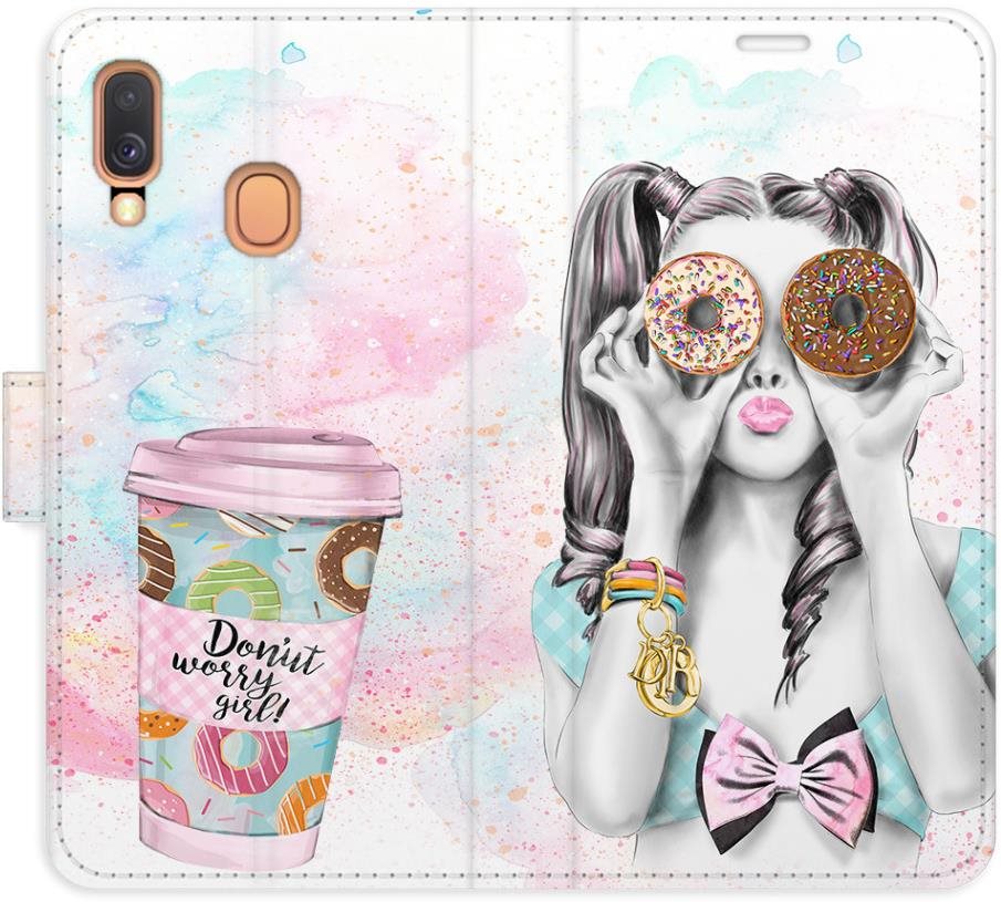 iSaprio flip puzdro Donut Worry Girl pre Samsung Galaxy A40 Kryt na...