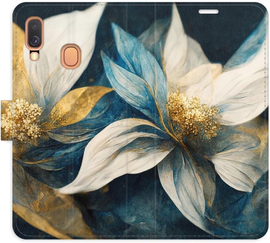 iSaprio flip puzdro Gold Flowers pre Samsung Galaxy A40 Kryt na mobil
