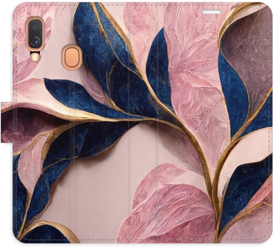 iSaprio flip puzdro Pink Leaves pre Samsung Galaxy A40 Kryt na mobil