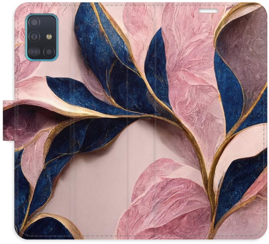 iSaprio flip puzdro Pink Leaves pre Samsung Galaxy A51 Kryt na mobil
