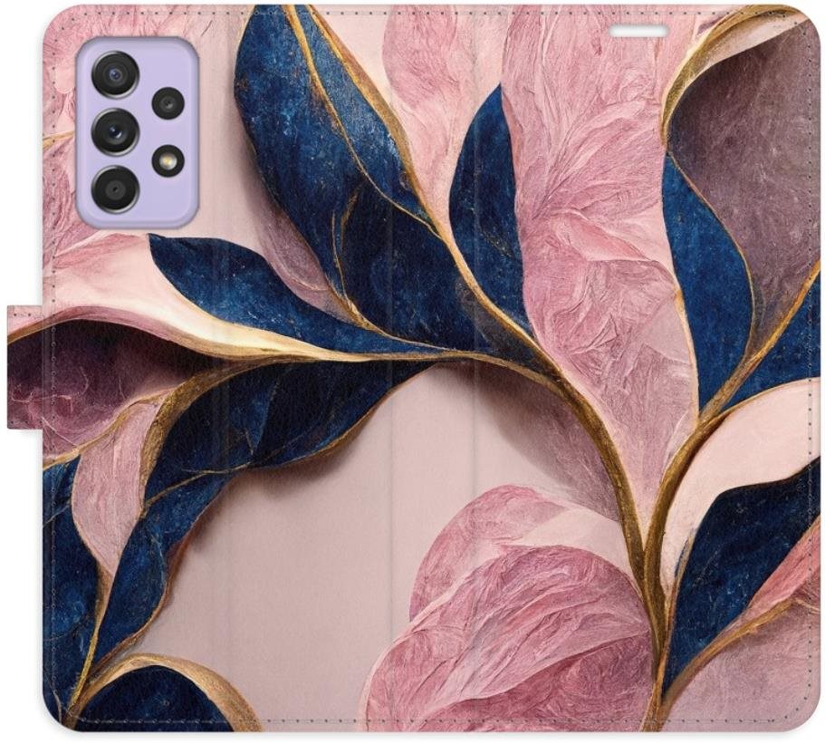 iSaprio flip puzdro Pink Leaves pre Samsung Galaxy A52/A52 5G/A52s...