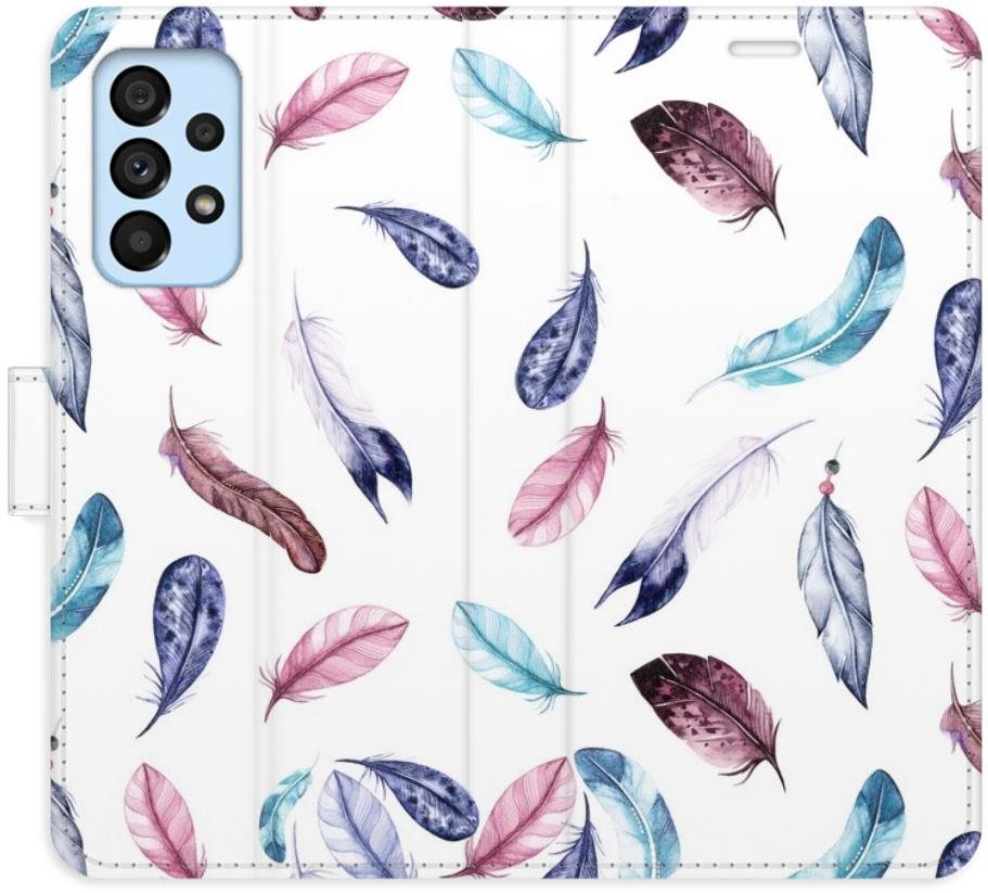 iSaprio flip puzdro Colorful Feathers pre Samsung Galaxy A53 5G...